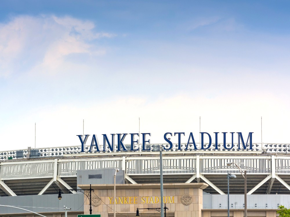 yankee stadium signage golden letter