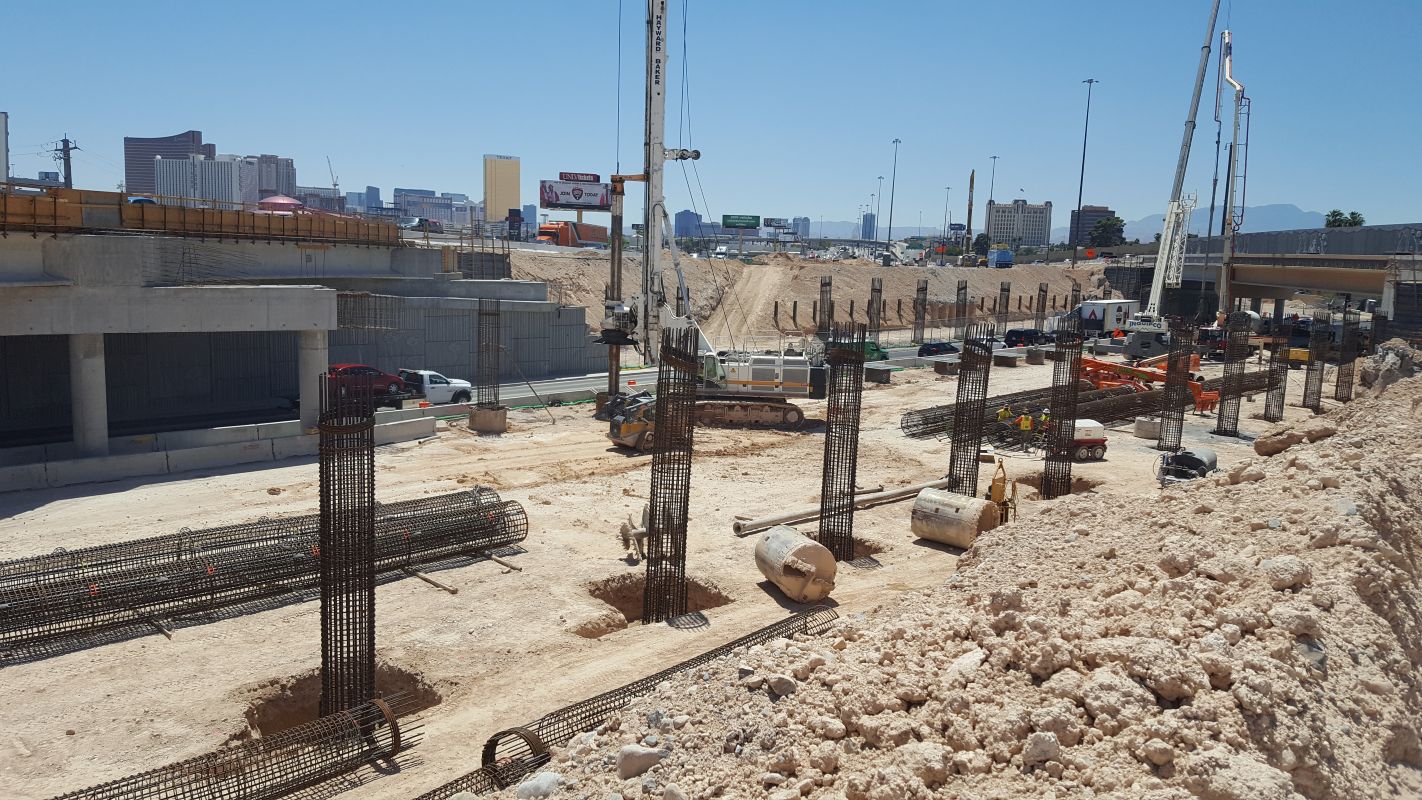 drilled shaft foundation interchange project neon las vegas